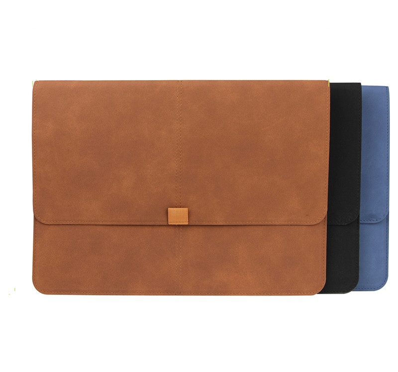 Slim Apple Laptop Computer Tablet Case, PU Leather Cover Carrying Bag with Magnetic Closure and Card Holder for MacBook